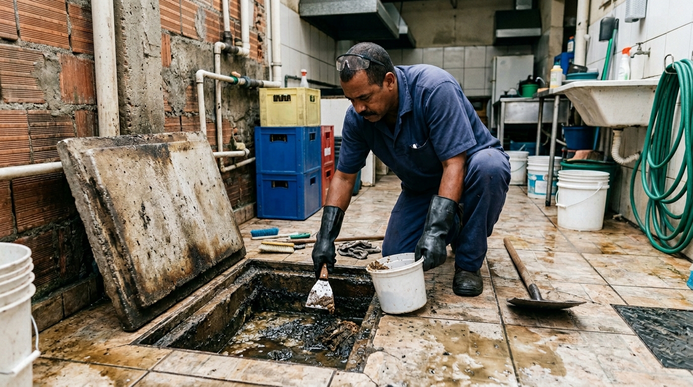 Esvaziamento de Caixa de Gordura em Piracicaba‑SP